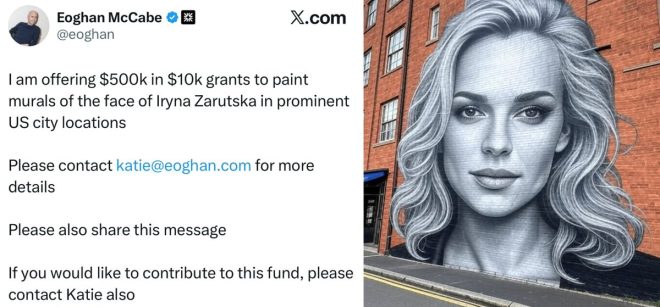 BREAKING: CEO offers $500,000 for controversial murals of Iryna Zarutska in U.S. cities - What's the real motive? — Eoghan McCabe mural project, Iryna Zarutska art commission, U.S. cities mural initiative