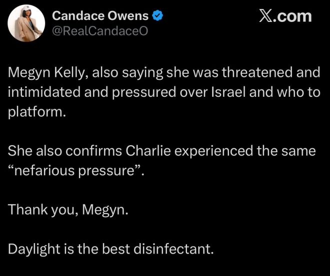 BREAKING: Charlie Kirk’s Shocking Israel Pressure Exposed! — "Israel influence on media, Candace Owens exposes threats, Megyn Kelly intimidation scandal"