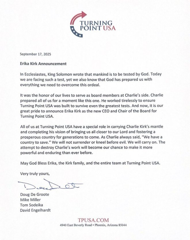 BREAKING: Charlie Kirk's wife Erika takes over TPUSA - Conflict of interest or power move? — Erika Kirk appointed TPUSA CEO, Erika Kirk news, TPUSA leadership update