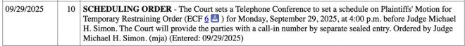 BREAKING: Emergency Hearing Tonight on Trump's National Guard Deployment in Oregon - Judge Simon Poised to Act Fast! —  restraining order hearing, Judge Simon, National Guard deployment