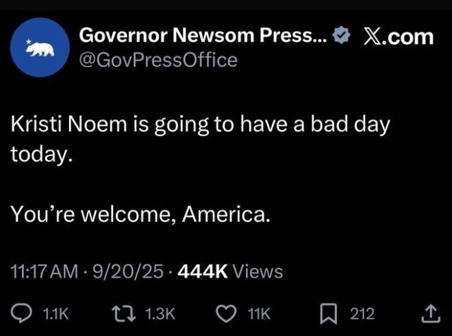 🚨BREAKING: Gavin Newsom just THREATENED Secretary Kristi Noem - Scandalous Showdown Unfolding! — Gubernatorial dispute, Political confrontation, Emergency alert