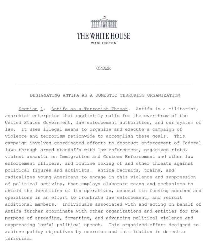 🚨BREAKING NEWS🚨 Trump Declares ANTIFA Terrorists! Outrage Erupts! —  
Trump declares ANTIFA terrorist group
Government labels ANTIFA as terrorists
President Trump designates ANTIFA as threat