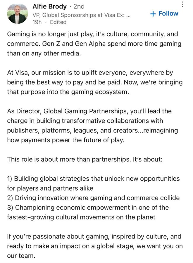 BREAKING NEWS: VISA Introduces New $250K Director Role for Global Gaming Partnerships - Is the Payment Giant Taking Over the Gaming Industry? — Visa job announcement, Gaming industry news, Payment innovation update