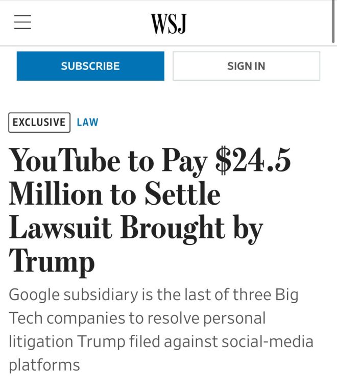 BREAKING: YouTube Pays Trump $24.5M! What Shocking Details Are Hidden Behind This Controversial Settlement?