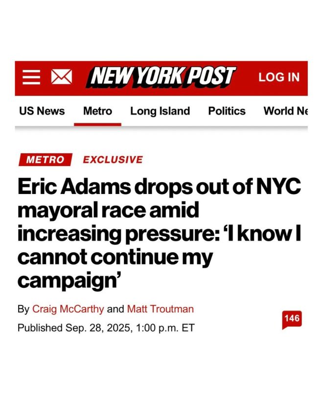 Breaking: Eric Adams Shocks NYC, Exits Mayor Race! —  Eric Adams New York City news, New York mayoral race 2025, political updates New York City