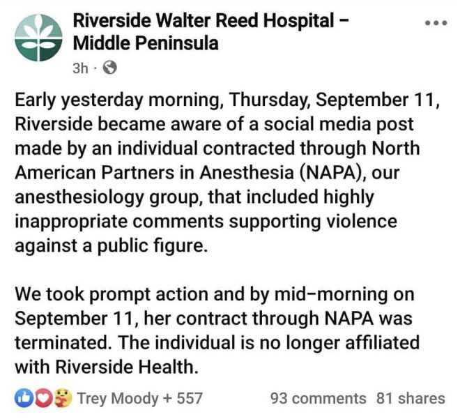 Breaking: Miami Anesthesiologist Fired Amid Controversy! — Riverside Walter Reed Hospital news, Miami anesthesiologist controversy, healthcare employment updates