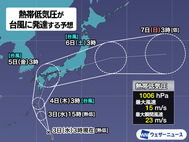 "Breaking News: Typhoon Expected to Hit Japan in 24 Hours, Massive Rainfall Predicted to Sweep Across the Country!" — Tropical cyclone development, Japan weather forecast, Typhoon formation prediction