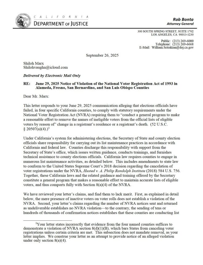 "California AG Rob Bonta Defies Order, Refuses to Purge 300,000 'Ineligible' Voters - Sparks Controversy!" —  California attorney general, Rob Bonta news, voter registration controversy 
AG Rob Bonta updates, ineligible voter registration, California Secretary of State 
California AG Bonta decision, voter registration dispute, political controversy