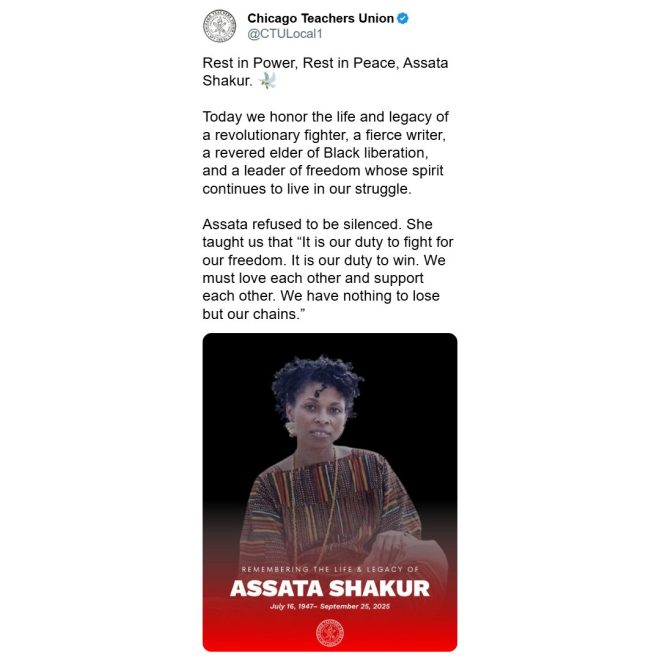 Chicago Teachers Union Faces Backlash Over Assata Shakur Tribute —  "Chicago education controversy, Assata Shakur legacy backlash, teacher union protests 2025"