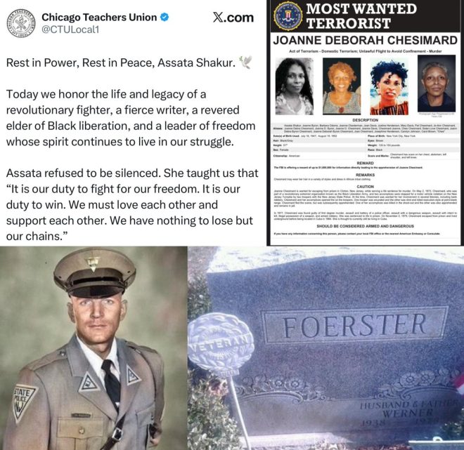 "Chicago Teachers Union Honors Cop Killer Assata Shakur: What Does This Mean for Education?" —  Chicago educators, honoring controversial figure, teachers union decision 
Education controversy, honoring black militant, Chicago teachers union 
Educator recognition backlash, controversial figure tribute, Chicago teachers union