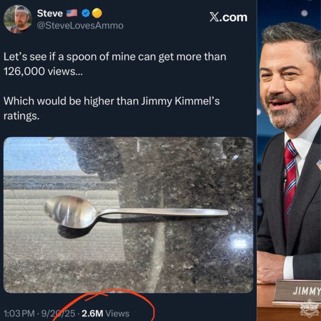 Combat Vet's Spoon Outshines Kimmel: A Viral Sensation! —  Purple Heart veteran news, viral silver spoon story, Jimmy Kimmel ratings comparison