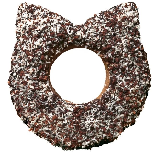 "Controversial Collaboration: Mister Donut Releases Shocking Halloween Donut 'Baked Chocolate Black Thunder Cat' for Pre-Order Only!" —  Halloween donut collaboration, Limited edition Halloween donut, Mister Donut Black Thunder collaboration