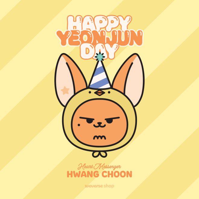 "Controversial Decision: HWANG CHOON Heart Messenger Pre-Sale for HAPPY YEONJUN DAY! Find Out More Now! #TOMORROW_X_TOGETHER #TXT #BIRTHDAY_MERCH" —
YEONJUN Birthday Merchandise
Heart Messenger Pre-order
HWANG CHOON Exclusive Sale