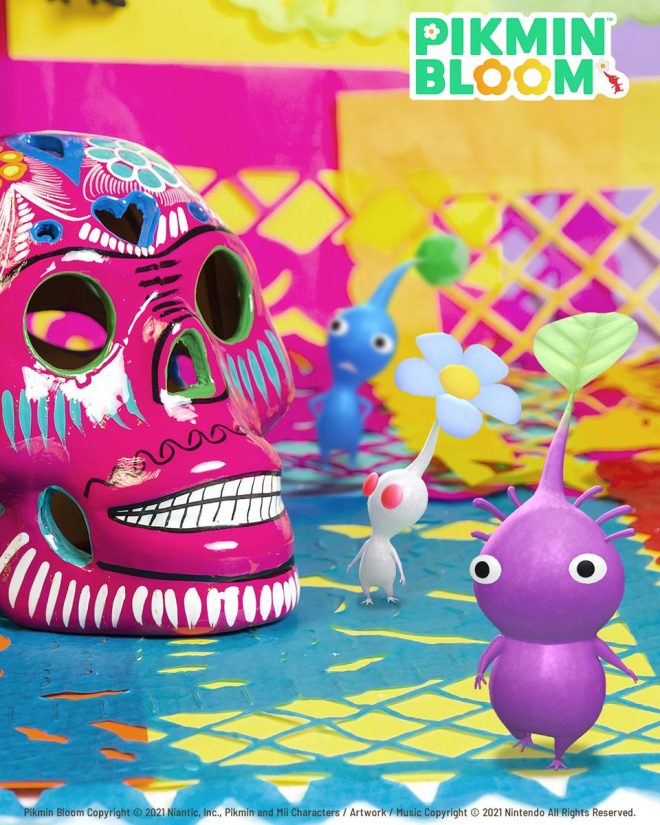 "Controversial Event Alert: Colorful 'Calavera' Deco Pikmins to Appear at #DayoftheDead Event! Explore the Traditional Mexican Culture on our Blog Now! 💀🌱🕯️" —  
Day of the Dead event
Colorful skull decorations
Mexican cultural celebration