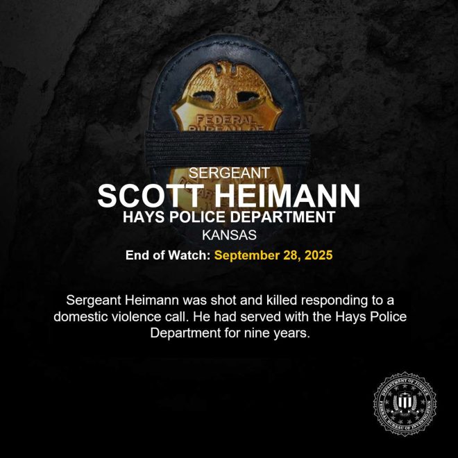 Controversial Twist in Sergeant Heimann's Tragic End: FBI Launches Investigation into Hays Police Department #RIPScottHeimann —
Fallen Hays Police Officer
Hays Police Department Hero
Sergeant Scott Heimann Tribute