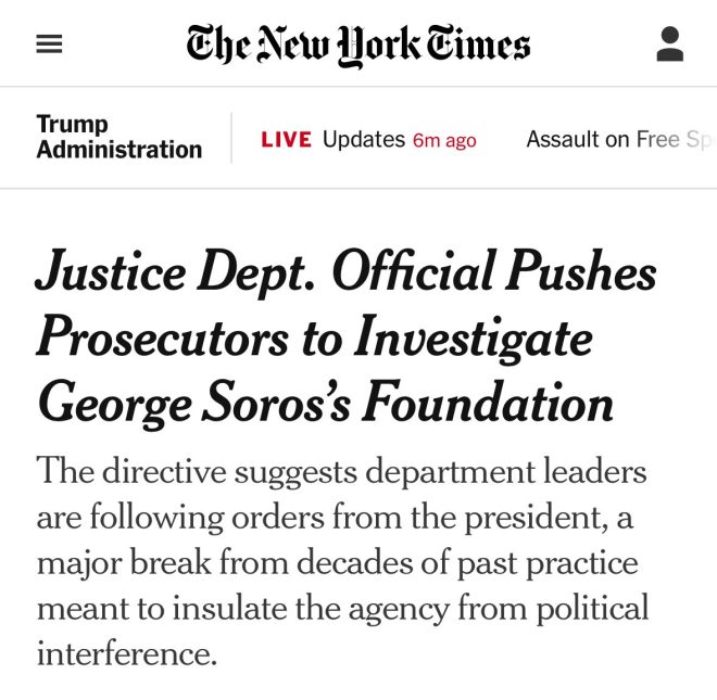 DOJ Investigates Soros Foundation: Political Interference? —  George Soros investigation, DOJ political interference, Trump administration crackdown