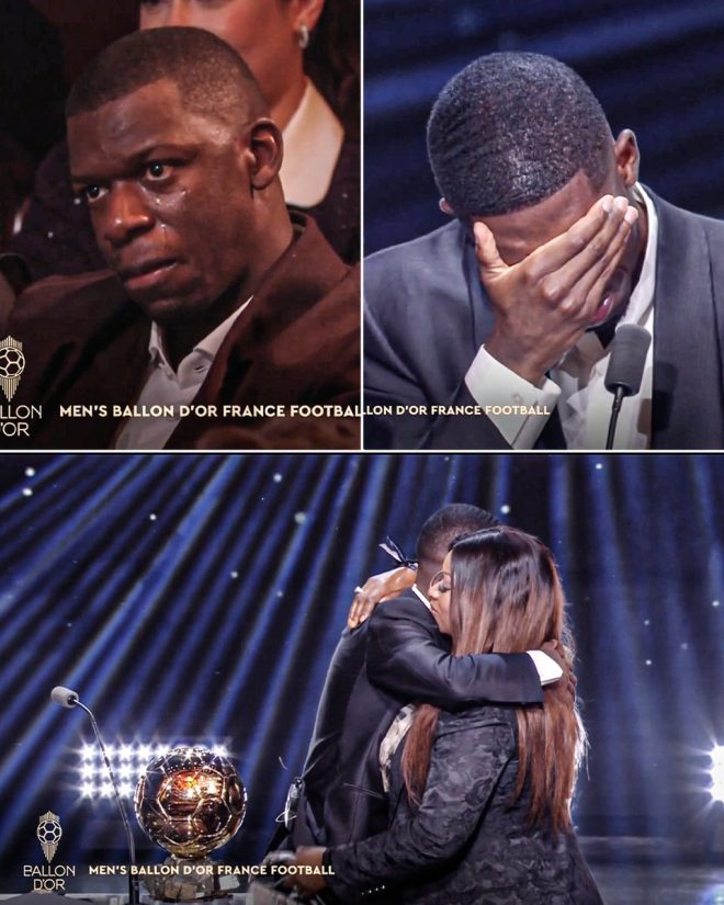 Dembele's Emotional Speech: Tears, Hugs, and Controversy! —  Dembele emotional tribute, family support in sports, heartfelt speech moments 2025