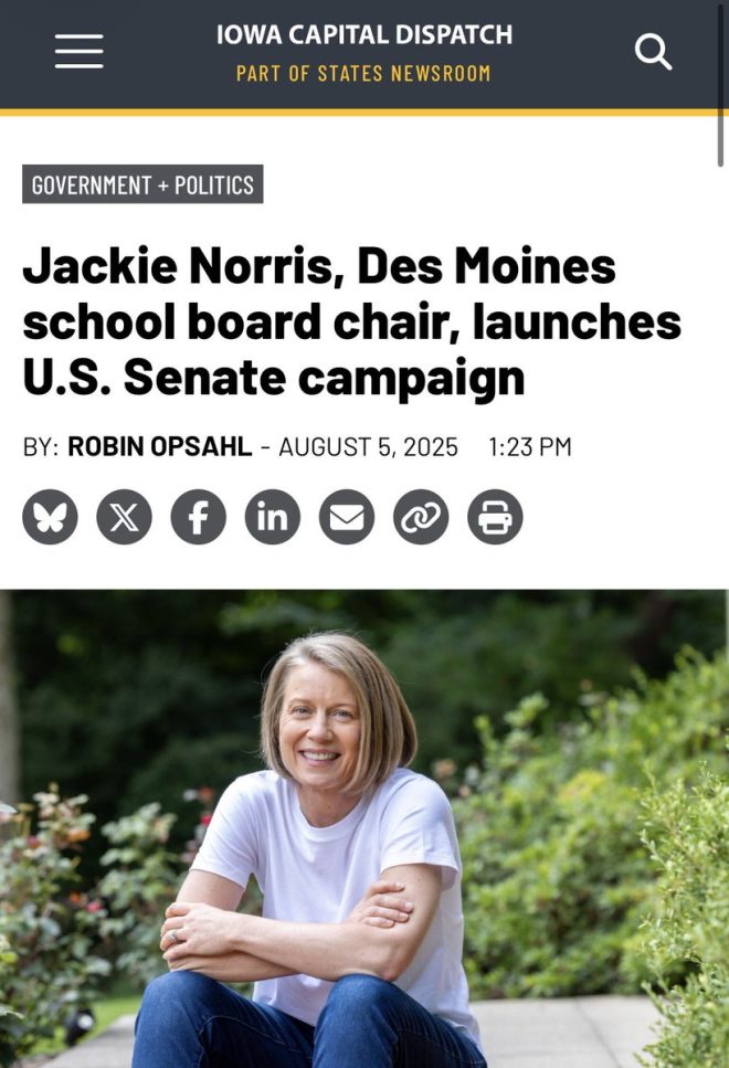Des Moines School Board Chair's Shocking Senate Bid! —  Jackie Norris Senate campaign, Des Moines School Board scandal, Michelle Obama former chief of staff