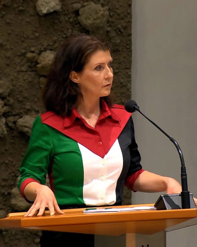 Esther Ouwehand's Bold Fashion Statement Sparks Debate! —  Dutch politician fashion, Esther Ouwehand watermelon shirt, political humor Netherlands