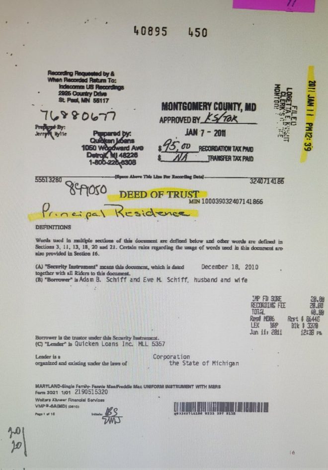 Exclusive: Eve Schiff's Dual Residency Raises Legal Questions! — Eve Schiff mortgage documents, Adam Schiff voter registration issues, Maryland residency claims 2025
