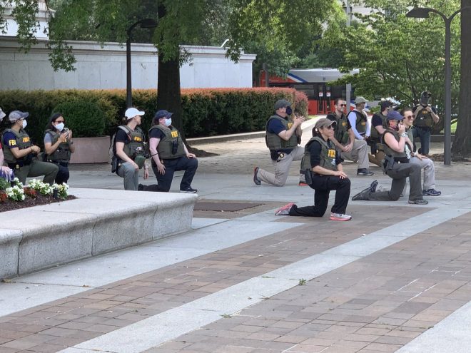 FBI Fires Agents Over Controversial Kneeling Photo! —  FBI agent controversy, George Floyd protests 2025, law enforcement accountability