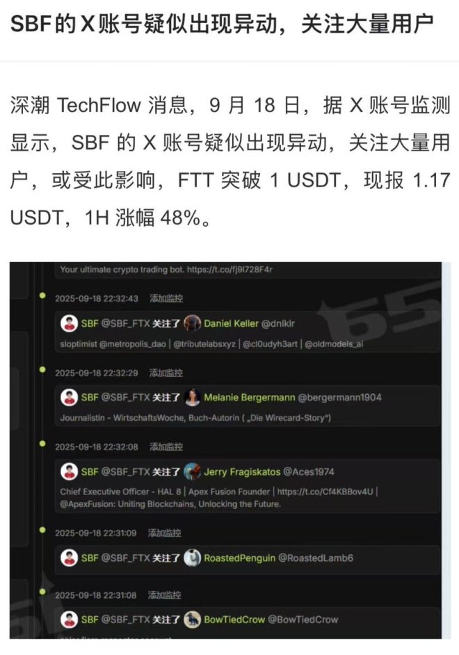 FTT暴涨48%！SBF账号异动引发市场关注 —  杰尼获悉动态, FTT价格波动, SOL投资机会