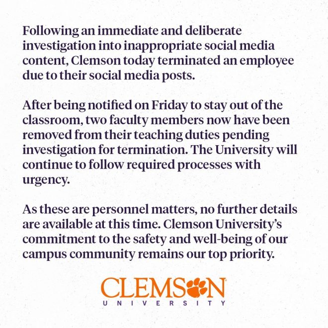 Faculty Punished for Celebrating Death: Clemson's Controversy! —  Clemson University controversy, faculty misconduct investigation, academic freedom debate