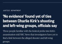 Feds Find No Left-Wing Ties in Shooter Case: What's Next? —  federal investigation news, Trump administration policies 2025, left-wing extremism analysis