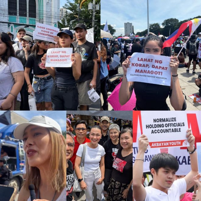 Filipino Stars Join Today’s Anti-Corruption Protest! — Filipino artists activism, celebrity protest involvement, Philippine cultural figures rally
