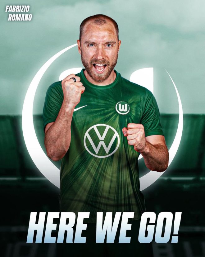 "Former Man United star Christian Eriksen to Wolfsburg: Shocking move confirmed with medical in Germany! 🚨🟢⚪️ #EriksenToWolfsburg" —  
Christian Eriksen transfer news
Wolfsburg medical update
Former Man United player move to Germany