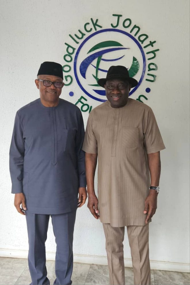 "Former President Goodluck Jonathan's Secret Meeting Sparks Controversy in Abuja - Exclusive Details Inside!" — Meeting with former President Goodluck Jonathan, Abuja discussion, Nigerian leadership, State of the nation, Political dialogue, National development, Closed-door meeting, Elder statesman conversation, Leadership meeting, Nation's progress.