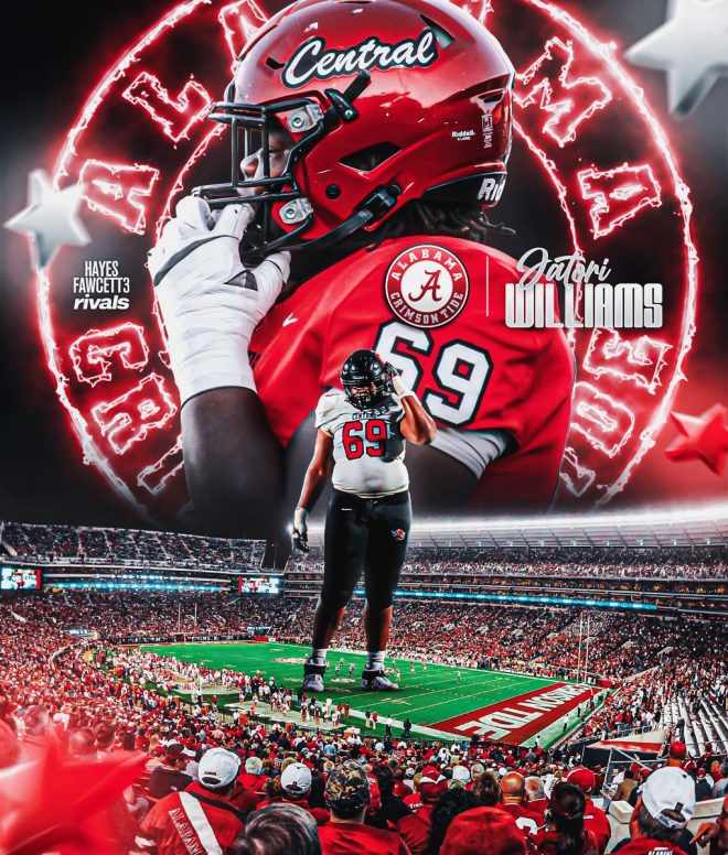 Four-Star IOL Jatori Williams Shocks Fans: Alabama Wins! —  Four-Star Offensive Lineman Commitment, Alabama Crimson Tide Recruiting 2025, Jatori Williams Football News