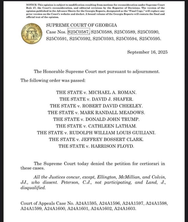 GA Supreme Court Shocks: Fani Willis Barred from Trump Case! — Fulton County legal news, Georgia Supreme Court ruling, election interference prosecution 2025