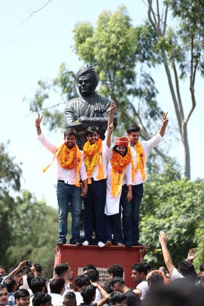 GenZ's Shocking Vote: ABVP Dominates Delhi Uni Elections! —  ABVP Delhi University Election 2025, Student Union Victory Delhi, GenZ Political Trends 2025