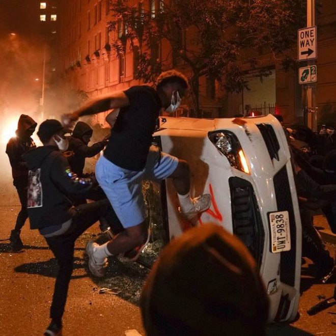 George Floyd's Death Sparks Nationwide Riots and Destruction - Charlie Kirk's Murder Leads to Peaceful Protests and Unity — property destruction aftermath, federal buildings impact, police casualties aftermath