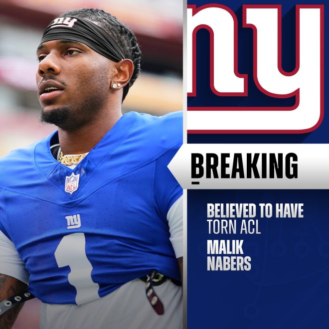 Giants WR Malik Nabers: ACL Tear Shocks NFL Fans! —  Giants injury update, Malik Nabers ACL news, Chargers game highlights