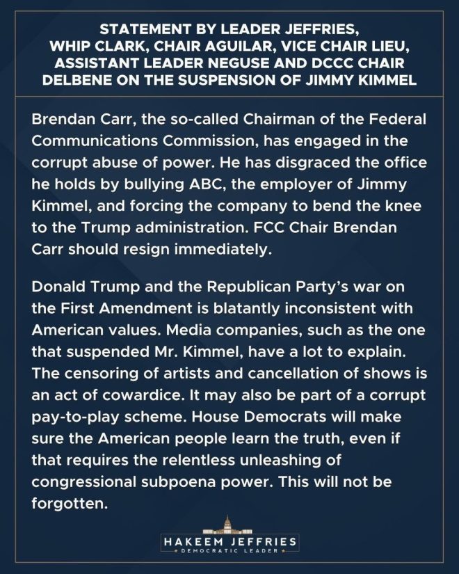 House Dems Shockingly Support Kimmel's Suspension—Why? —  House Democrats Response to Kimmel Suspension, 2025 Political Commentary on Late Night Hosts, Impact of Comedy on Political Discourse