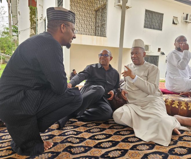 "Inna lillahi wa inna ilayhi raji'un: Shocking Revelation at Baba-Ahmed Family's Condolence Visit!" — Condolence visit, Mourning family, Elder statesman's passing