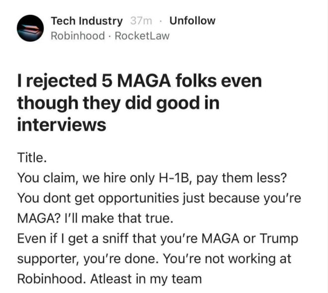 Is Robinhood's Hiring Policy a New Form of Discrimination? —  stunning revelations, shocking claims, surprising discoveries