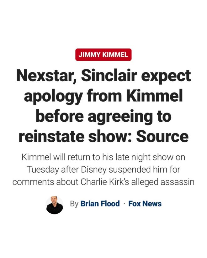 Jimmy Kimmel's Controversial Remarks Spark Affiliate Fury! —  Jimmy Kimmel controversy, Nexstar Sinclair apology demand, Charlie Kirk assassination claims