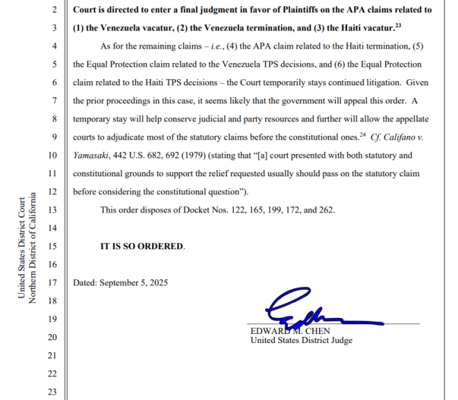 Judge Chen's Shocking Ruling: Trump’s Authority Challenged! —  Venezuelan migrant protection, Haitian immigration status, Judge Edward Chen ruling 2025