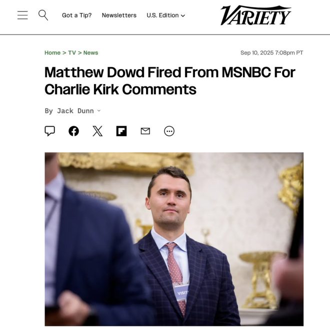 MSNBC's Dowd Fired for Blaming Kirk's Assassination! — MSNBC analyst controversy, Matthew Dowd termination news, Charlie Kirk assassination response