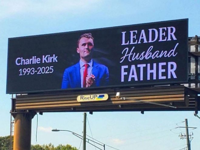 Massive Charlie Kirk Billboard Sparks Outrage in Georgia! —  "Political Campaigns, Public Advocacy, Community Engagement"