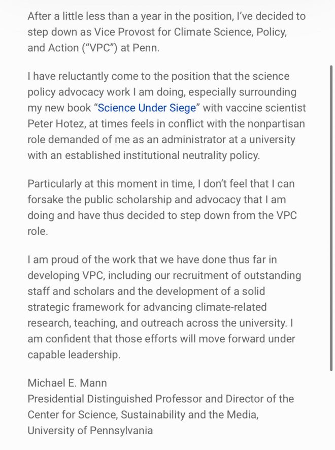 Michael Mann Resigns After Controversial Comments About Charlie - What Happened? —  Climate scientist resignation, Penn University news, Michael Mann controversy