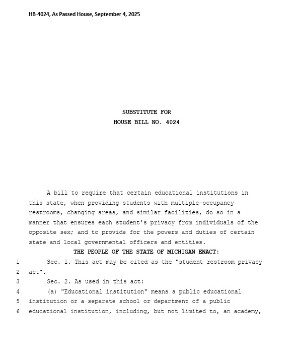 Michigan House Passes Controversial Bathroom Bill! — "Michigan restroom bill news, public restroom legislation updates, gender policy changes Michigan"