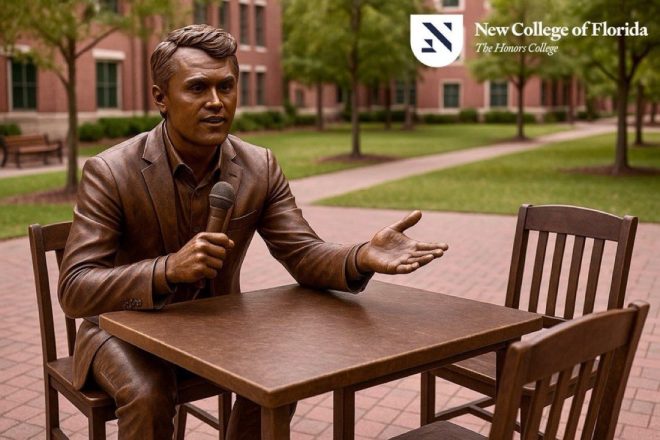 New College Shocks Nation with Charlie Kirk Statue Plan! —  Charlie Kirk statue announcement, New College of Florida news, campus monument dedication