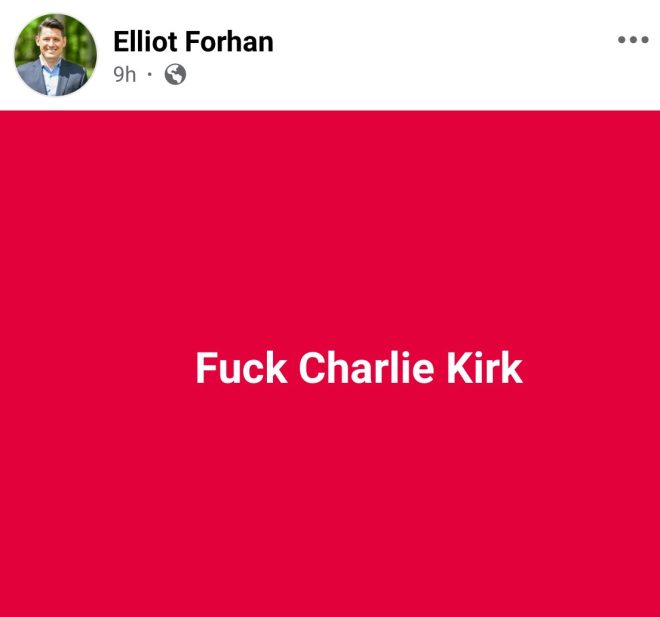 Ohio AG Candidate's Shocking Outburst: "F*** Charlie Kirk!" —  Elliot Forhan Ohio Attorney General, Charlie Kirk controversy, political candidate outburst 2025