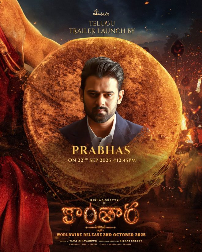 Prabhas to Unleash the Epic Kantara Trailer: What’s the Buzz? — Legendary Telugu Cinema, Prabhas Movie Trailer 2025, Kantara Chapter 1 Release Date