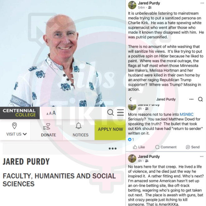 Professor Purdy's Shocking Posts: Celebrating Kirk's Death? — Jared Purdy controversy, Centennial College professor backlash, online hate speech debate