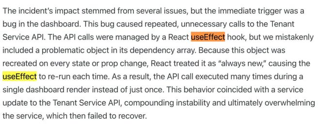 React useEffect 失误引发 Cloudflare 大事故！ —  useEffect 常见错误, React 依赖数组问题, Cloudflare API 故障分析
